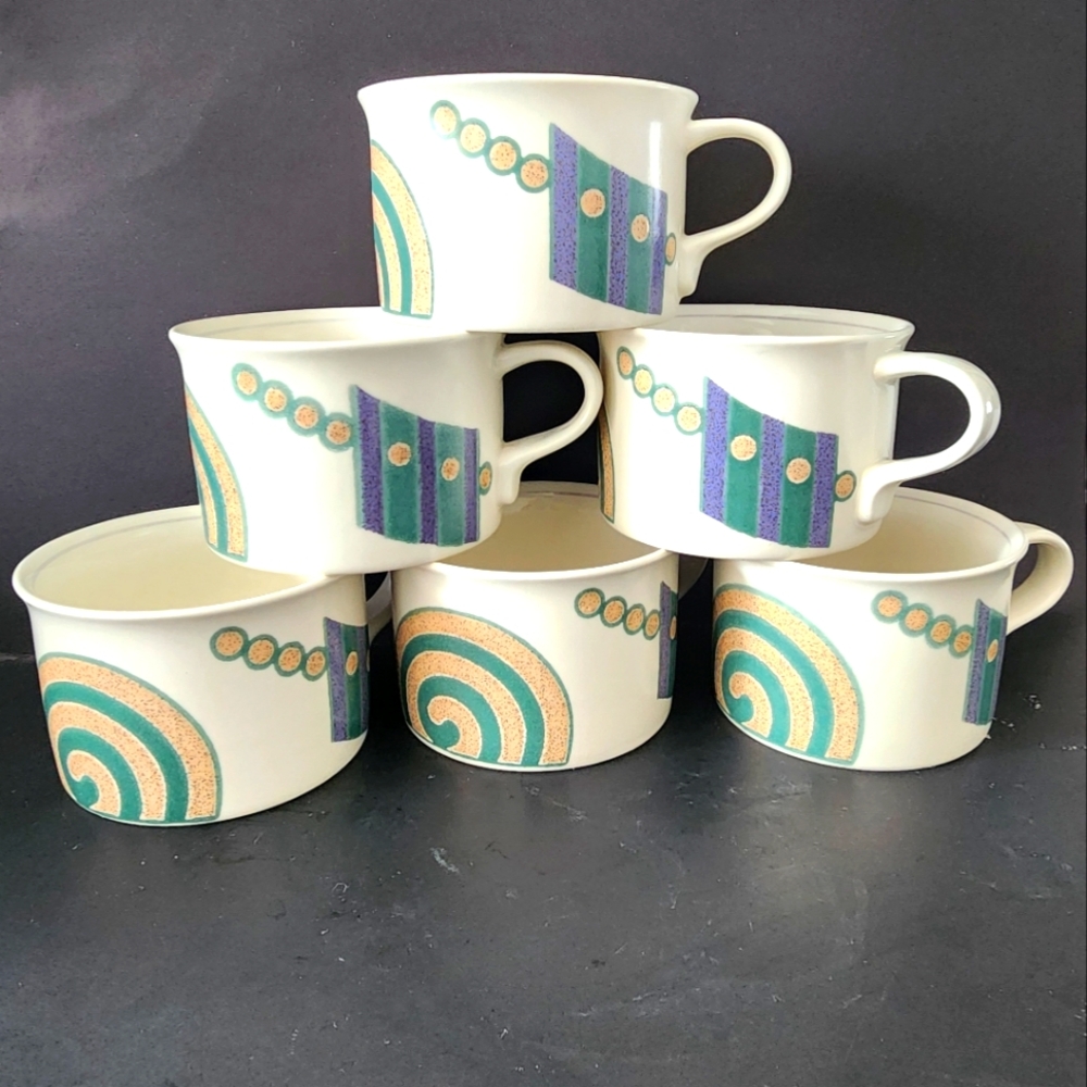 Mikasa Intaglio Life Style CaC18 Coffee Tea Mugs Cups - Set Of 6